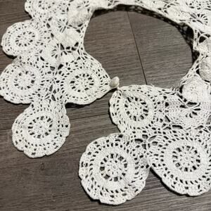Handmade Crochet Cottagecore Victorian Lace Detachable Collar White